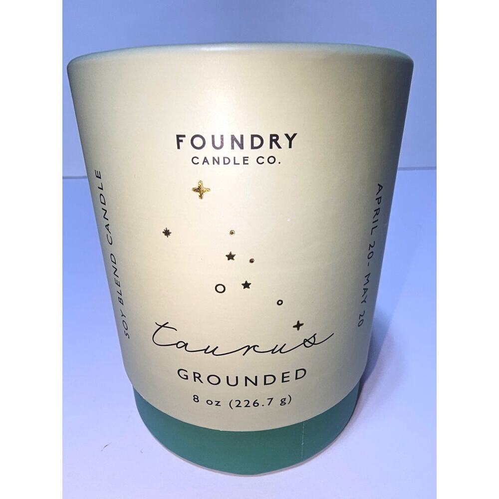 Foundry Candle Co TAURUS Candle Jar 8 oz HOROSCOPE Soy Blend CONSTELLATION